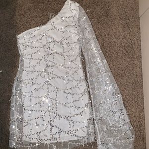 One sleeve sequin dress from Lucy in the Sky